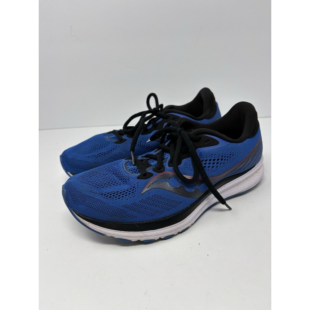 Saucony Ride 14 S20650-30 Mens Sz 8 Running Shoes Blue Lace Up Athletic Sneakers